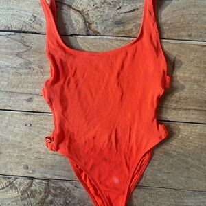 L*SPACE Orange One-Piece Swimsuit